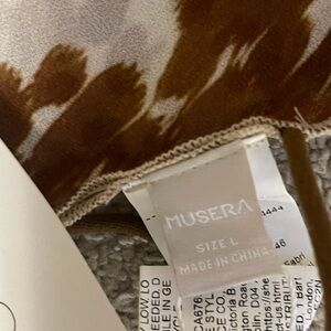 Musera Size L Brown Patterned Top